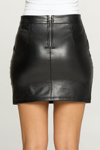 Load image into Gallery viewer, Faux Leather Front Slit Skirt
