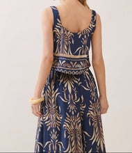 Load image into Gallery viewer, Flowy Crop Top and Wide Leg Pants Set
