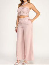 Load image into Gallery viewer, Braid Detail Halter Top and Pants Set
