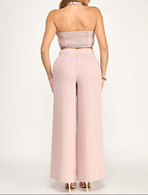 Load image into Gallery viewer, Braid Detail Halter Top and Pants Set
