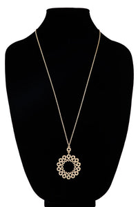 Circle Pendant Long Necklace