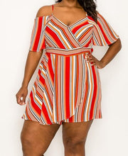 Load image into Gallery viewer, Multi-Color Stripe Romper
