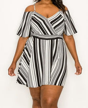 Load image into Gallery viewer, Multi-Color Stripe Romper
