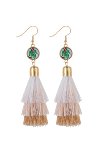 Layered Tassel Drop Earrings