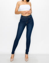 Load image into Gallery viewer, Denim Dark Blue High Waisted Jeans
