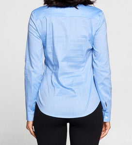 Button Down Long Sleeve Collared Top