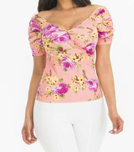 Load image into Gallery viewer, Mid Shoulder Floral Top
