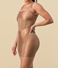 Load image into Gallery viewer, Faux Leather Mesh Detail Dress
