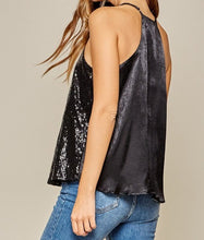 Load image into Gallery viewer, Sequin Satin Detail Cami Top Plus
