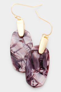 Marble Stone Dangle Earrings