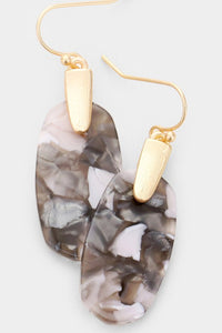 Marble Stone Dangle Earrings