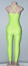 Load image into Gallery viewer, Neon Green Rhinestone Jumpsuit-Jumpsuit-Just 4 You Fashions Online Clothing Store Grand Cayman Cayman Islands
