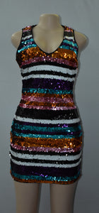 Multi-Colored Striped Dress-Dresses-Just 4 You Fashions Online Clothing Store Grand Cayman Cayman Islands