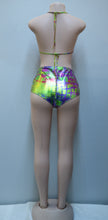 Load image into Gallery viewer, Multi-Color Shiny High Waist Bikini Set-Swimsuits-Just 4 You Fashions Online Clothing Store Grand Cayman Cayman Islands
