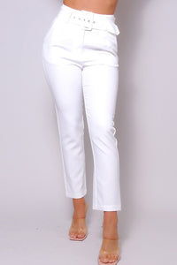 High Rise Belted Pants